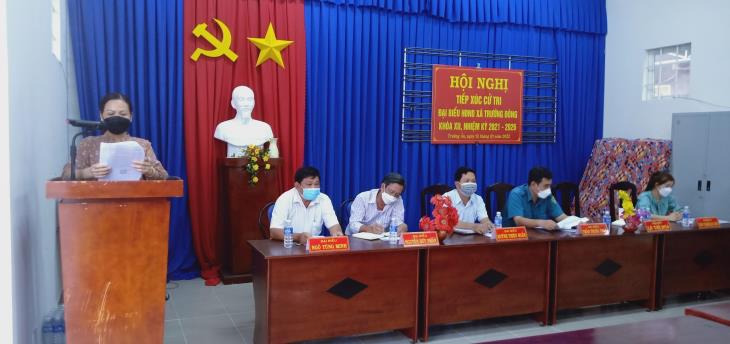 Hội đồng nhân dân xã Trường Đông, thị xã Hòa Thành: Tiếp xúc cử tri sau kỳ họp thứ ba, nhiệm kỳ 2021 - 2026